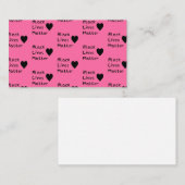 ブラックライブズマター文字ガーリーピンクカラーハート ノートカード (正面/裏面)