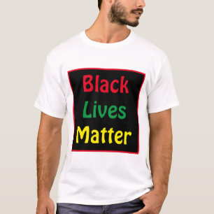 ブラックライブズ物質はっきりした文字 Tシャツ