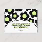 ブラックライムグリーンY2K花手作り衣類 名刺 (正面)