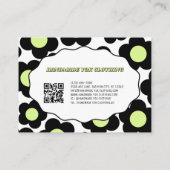 ブラックライムグリーンY2K花手作り衣類 名刺 (裏面)