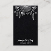 ブラックラインアートイヤリング包装カード 名刺 (正面)