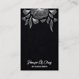 ブラックラインアートイヤリング包装カード 名刺