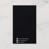 ブラックラインアートイヤリング包装カード 名刺 (裏面)