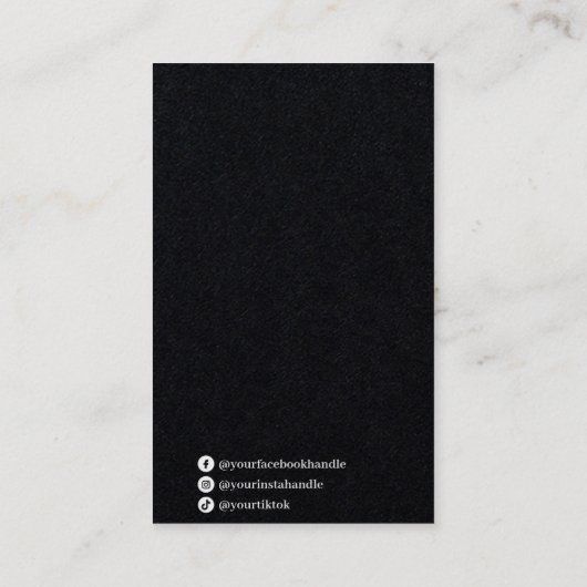 ブラックラインアートイヤリング包装カード 名刺 (裏面)