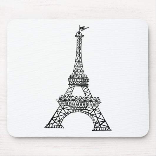 ブラックラインエッフェルタワー マウスパッド (正面)