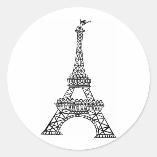 ブラックラインエッフェルタワー ラウンドシール (正面)