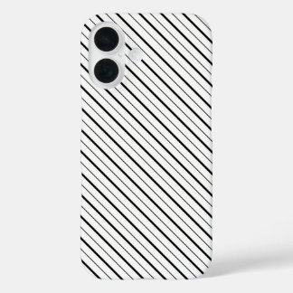 ブラックラインジオメトリック シンプル iPhone 16ケース