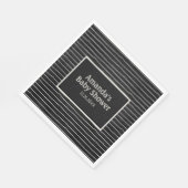 ブラックラインハロウィーンベビーシャワー スタンダードランチョンナプキン (角)