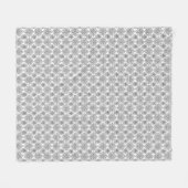 ブラックラインフローラキクラアート フリースブランケット (正面(横))