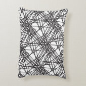 ブラックラインメッシュエフェクトデザイン アクセントクッション (裏面(縦))