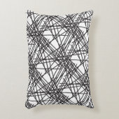 ブラックラインメッシュエフェクトデザイン アクセントクッション (正面(垂直))