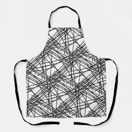 ブラックラインメッシュエフェクトデザイン エプロン
