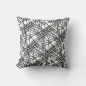 ブラックラインメッシュエフェクトデザイン クッション (正面)