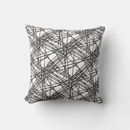 ブラックラインメッシュエフェクトデザイン クッション