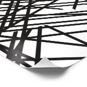 ブラックラインメッシュエフェクトデザイン ポスター (コーナー)