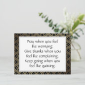 ブラックライ感動的フ勇気付けられる引用文車 カード (スタンド正面)