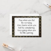 ブラックライ感動的フ勇気付けられる引用文車 カード (正面/裏面インサイチュ)