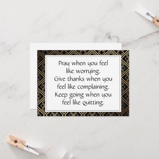 ブラックライ感動的フ勇気付けられる引用文車 カード (正面/裏面インサイチュ)