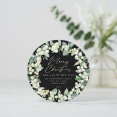 ブラックラウンドスノーベリー+ユーカリのクリスマスリース シーズンカード (スタンド正面)