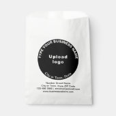 ブラックラウンドビジネスブランドオン紙バッグ フェイバーバッグ (正面)