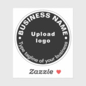 ブラックラウンドビニールステッカーのビジネスタグライン シール (シート)