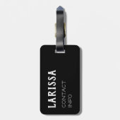 ブラックラクロスマイハートラゲージタグ ラゲッジタグ (裏面縦)