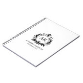 ブラックラグジュアリークラウンモノグラム ノートブック (左側)