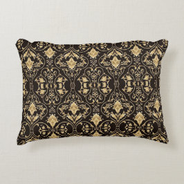 ブラックラグジュアリーパター アクセントクッション