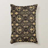 ブラックラグジュアリーパター アクセントクッション (正面(垂直))