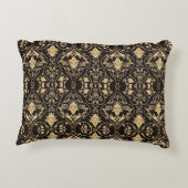 ブラックラグジュアリーパター アクセントクッション (裏面)