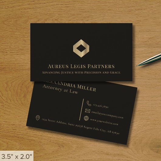 ブラックラグジュアリーロゴ 名刺