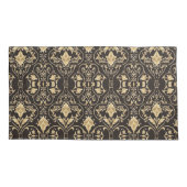 ブラックラグジュアリー模様 枕カバー (裏面)