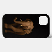 ブラックラグジュアリーiPhone 13 インドゾウデザイン Case-Mate iPhoneケース (裏面 (横))