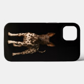 ブラックラグジュアリーiPhone 13 ヘアレス・テリア Case-Mate iPhoneケース (裏面 (横))