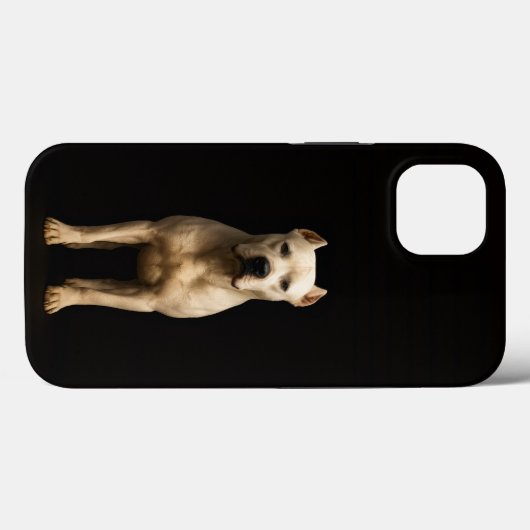 ブラックラグジュアリーiPhone 13、ボールドドゴ・アルヘンティーノ Case-Mate iPhoneケース (裏面 (横))
