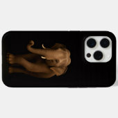 ブラックラグジュアリーiPhone 15 Pro Max インドゾウ Case-Mate iPhoneケース (裏面 (横))