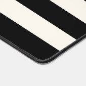 ブラックラグビーとエッグシェルストライプホワイトラグビーの名前 デスクマット (コーナー)