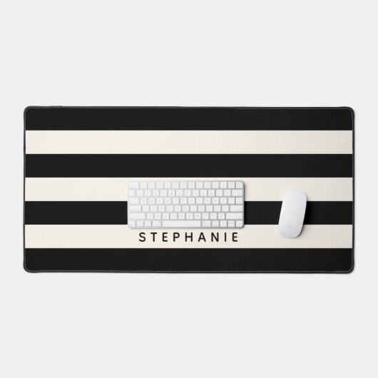 ブラックラグビーとエッグシェルストライプホワイトラグビーの名前 デスクマット (キーボード&マウス)