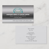 ブラックラシックシュ鋼効果にロゴを付けた 名刺 (正面/裏面)