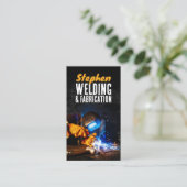 ブラックラスティ溶接請負業者の金属加工 名刺 (スタンド正面)