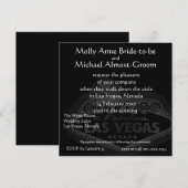 ブラックラスベガスウェディング 招待状 (正面/裏面)