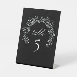 ブラックラックスクラシックボタニカルクレストテーブル 台座サイン