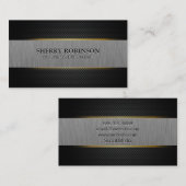 ブラックラックスメッシュ |金属ブラシ付きバナー 名刺 (正面/裏面)