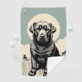 ブラックラバドールレトリエバーゴルフタオル ゴルフタオル (インサイチュ)