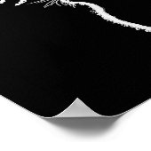 ブラックラバースケルトンハンドブープチークハロウィーン202 ポスター (角)