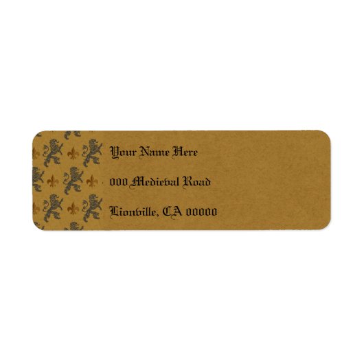 ブラックラパントライオンズと（紋章の）フラ・ダ・リ ラベル (正面)