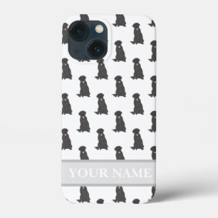 ブラックラパーソナライズされたボラブラドール犬 iPhone 13 MINIケース