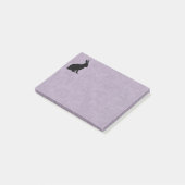 ブラックラビットシルエットイースターバニー ポストイット (アングル)