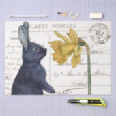 ブラックラビットダッフォディルイースターフラワーカーテポストエール 薄葉紙 (クラフト)