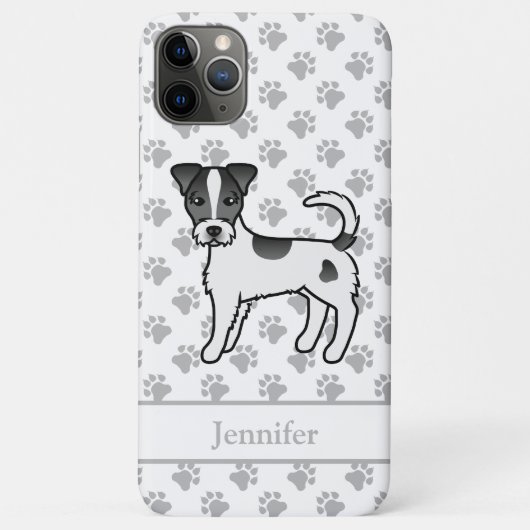 ブラックラフコートパーソンラッセルテリアと名前 Case-Mate iPhoneケース (裏面)